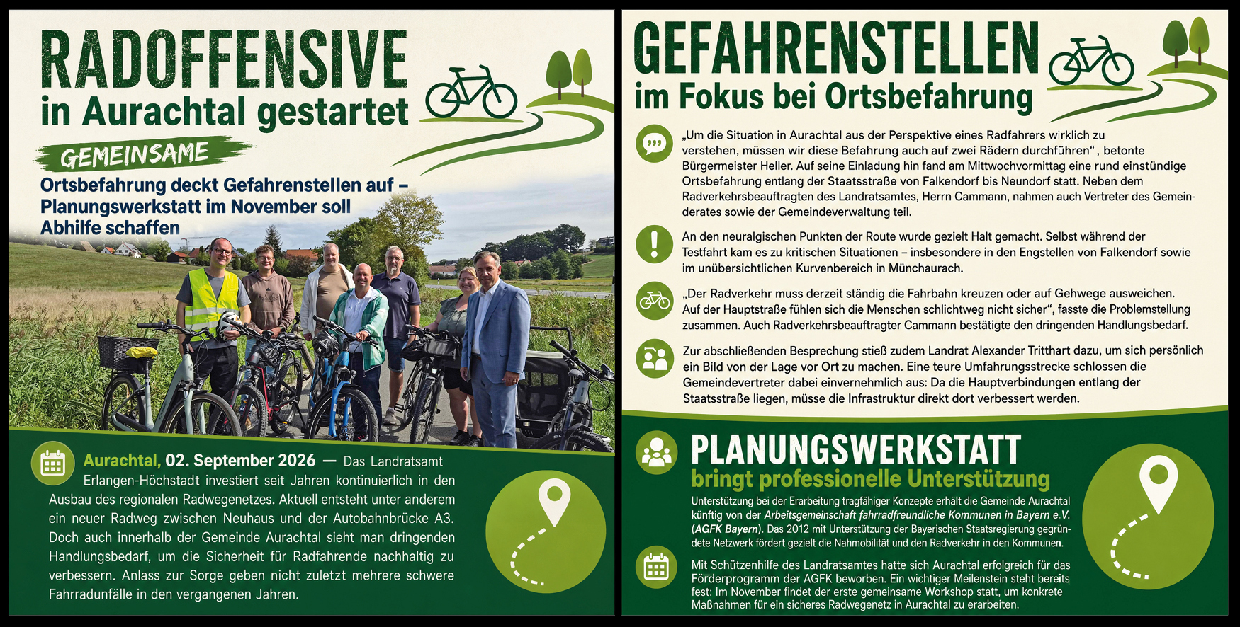 Radoffensive in Aurachtal gestartet