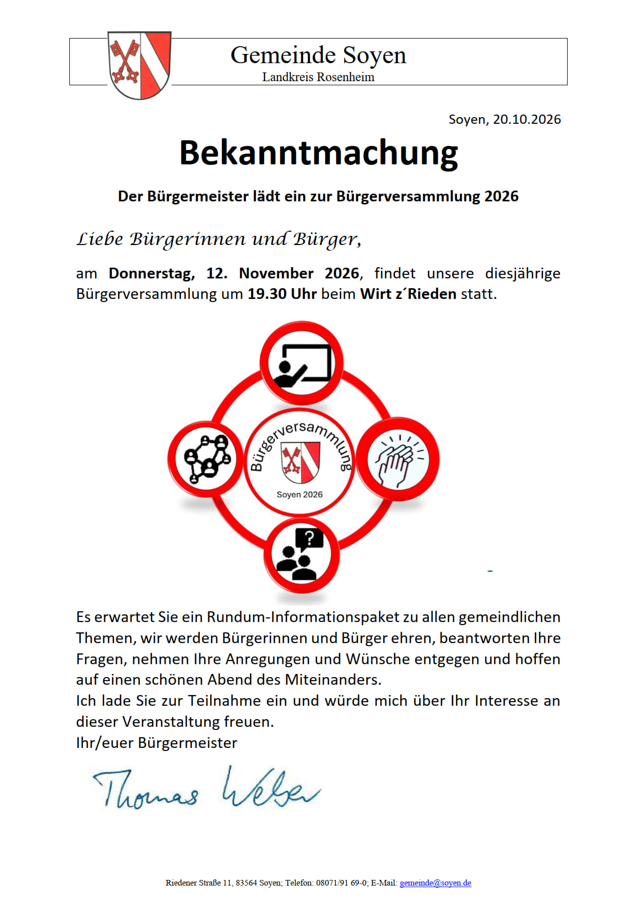 Bürgerversammlung 2026