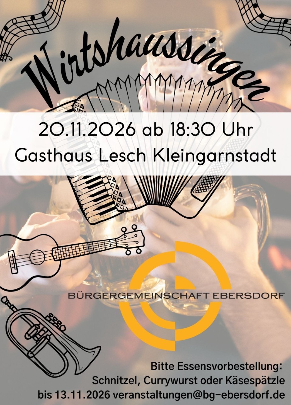 Wirtshaussingen in Kleingarnstadt
