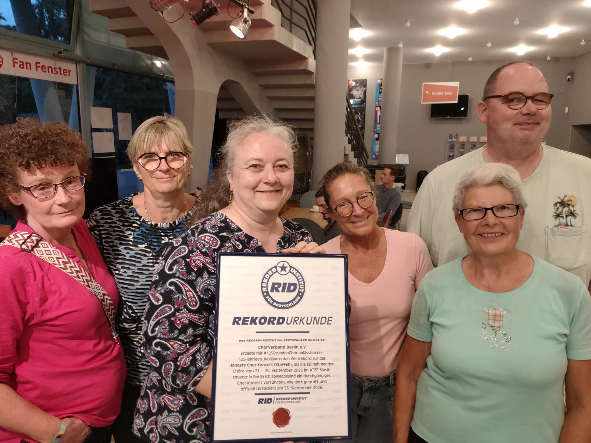 #125StundenChor - Weltrekord in Berlin - Und die Piccolinos waren mit dabei