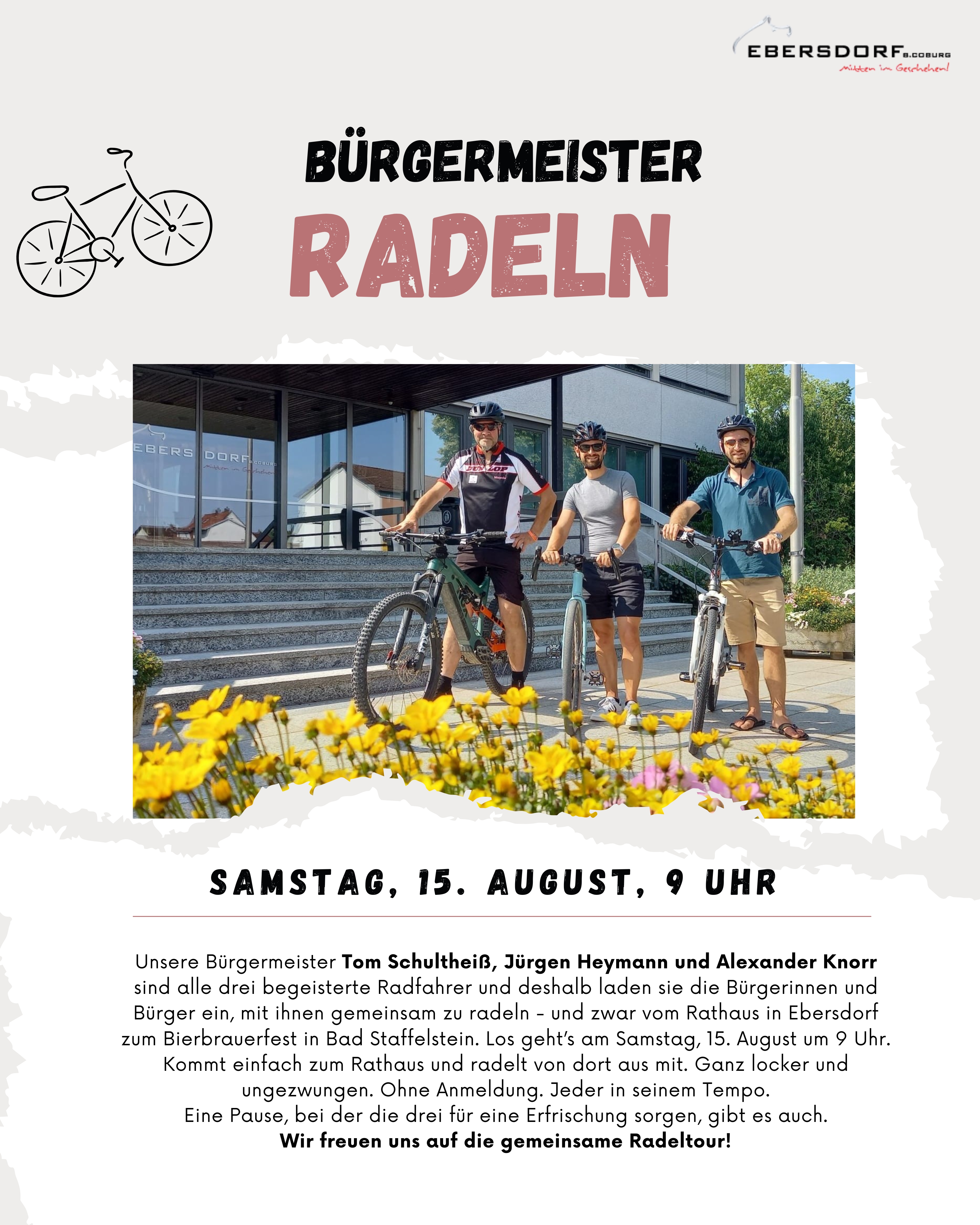 Bürgermeister radeln
