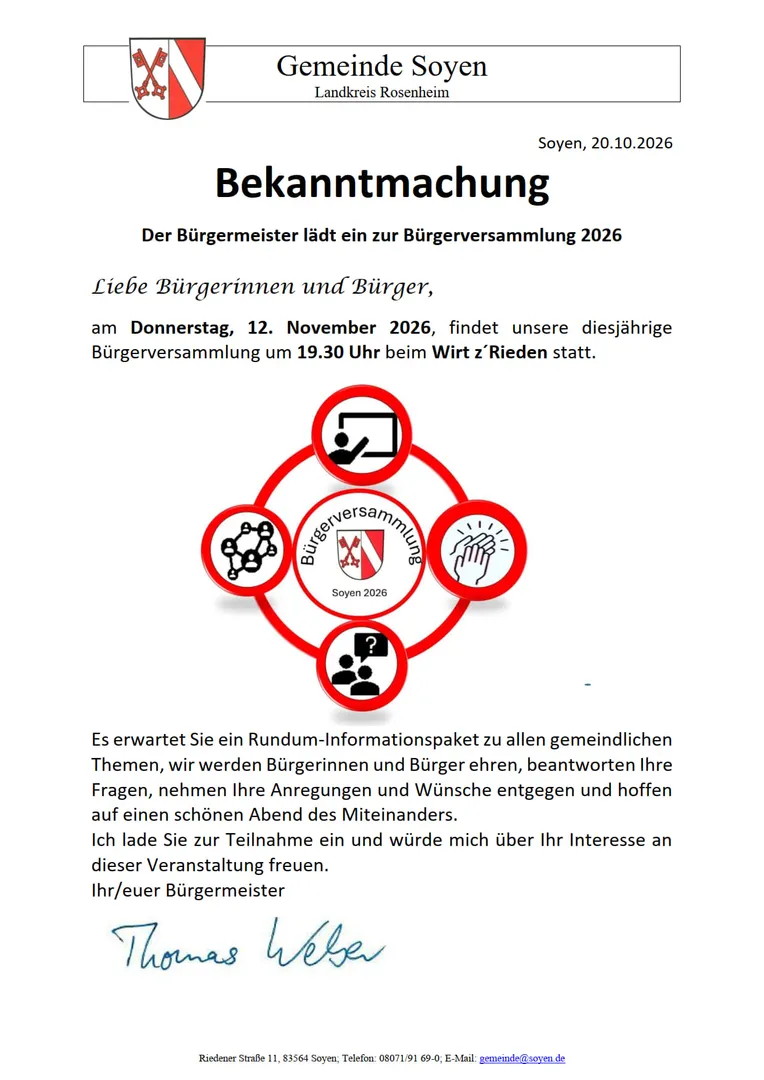 Bürgerversammlung 2026