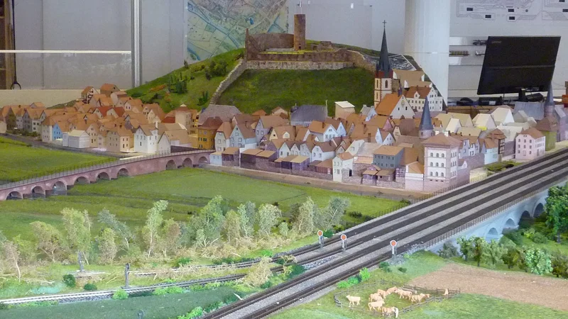 Die Modellanlage im Huttenschloss - Gemünden in den 1930er Jahren 