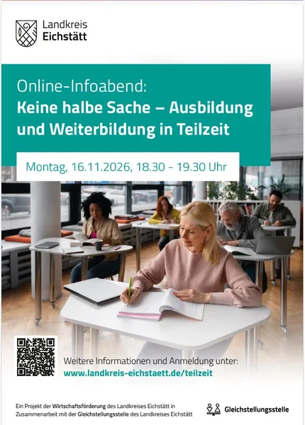 Infoveranstaltung zur Aus- und Weiterbildung in Teilzeit am 16. November 2026