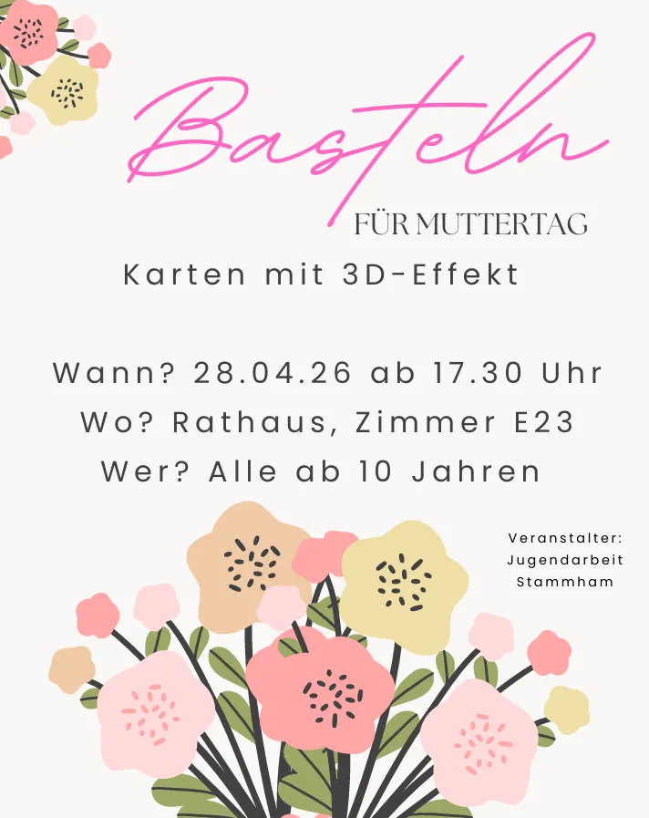 Basteln für Muttertag - Karten mit 3D-Effekt