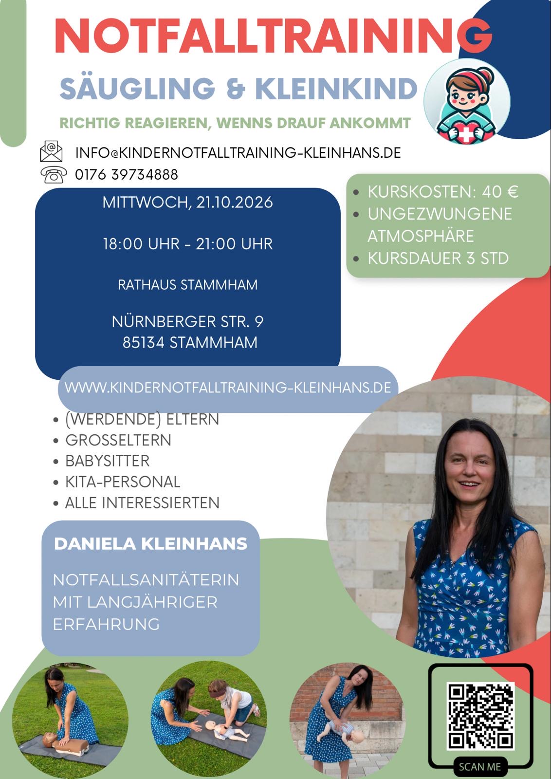 Notfalltraining für Säuglinge & Kleinkinder