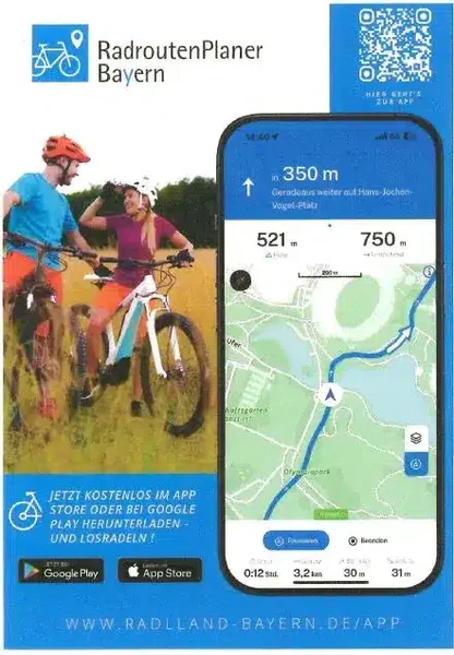 Neue App für Radtouren in Bayern verfügbar