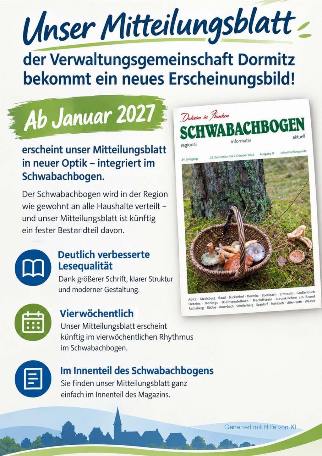 Mitteilungsblatt mit neuem Erscheinungsbild und neuem Rhythmus