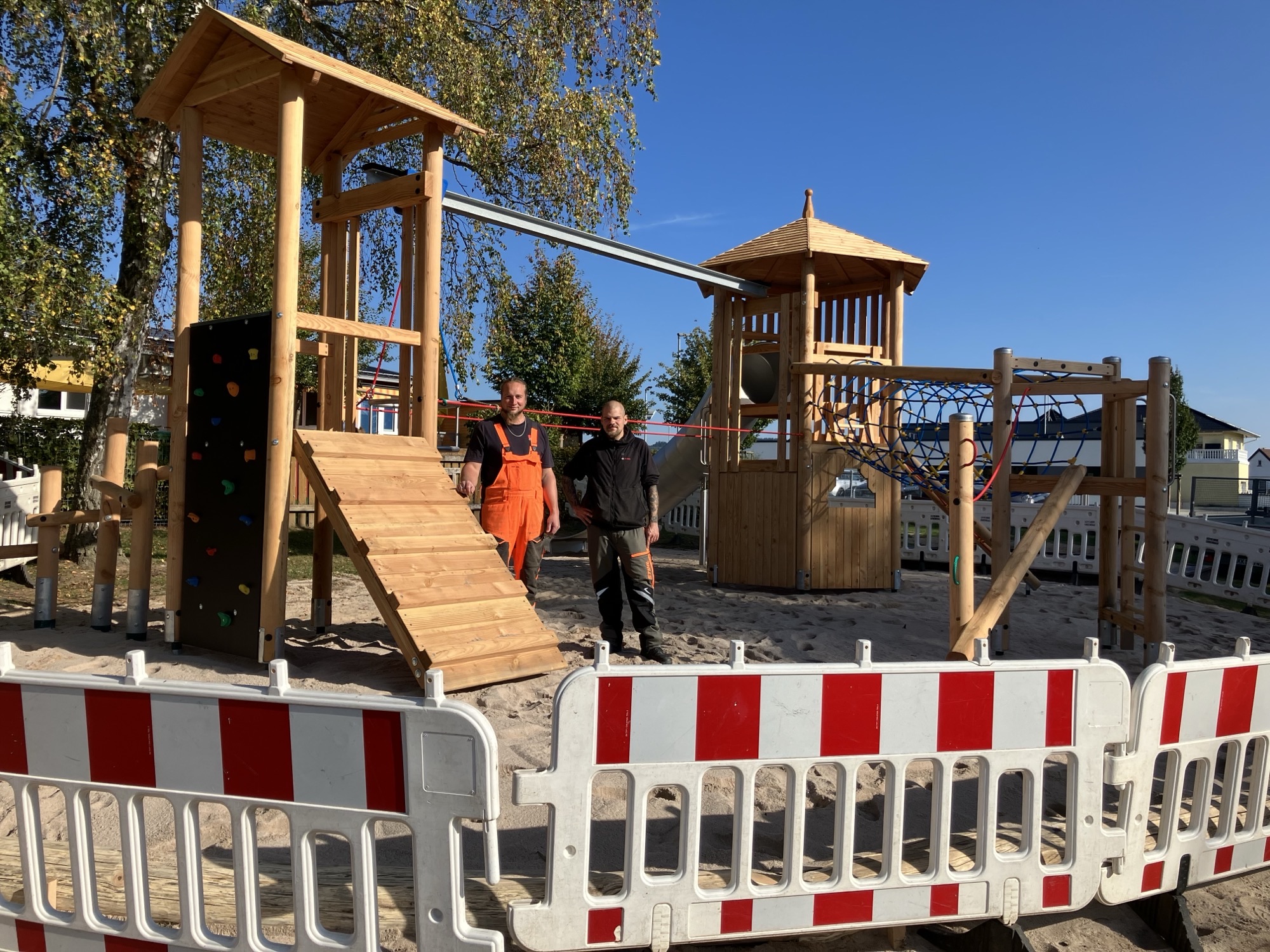 Neues Spielgerät auf dem Spielplatz Am Salzrain in Mittel-Gründau