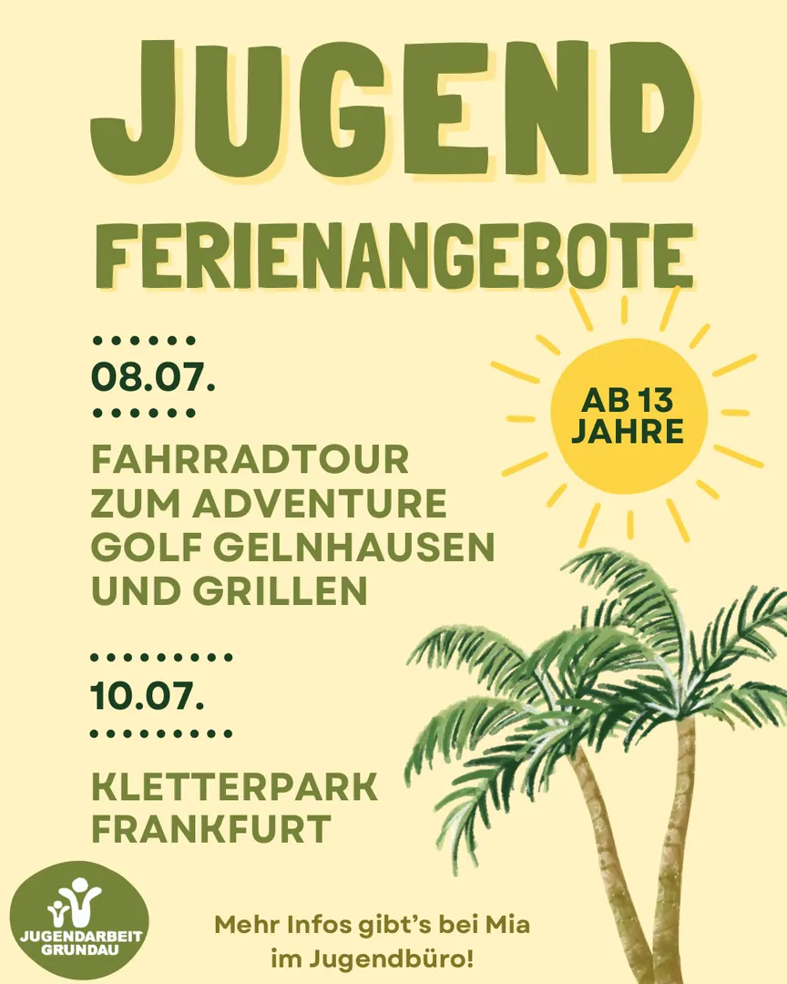 Sommerferien Aktionen für Jugendliche