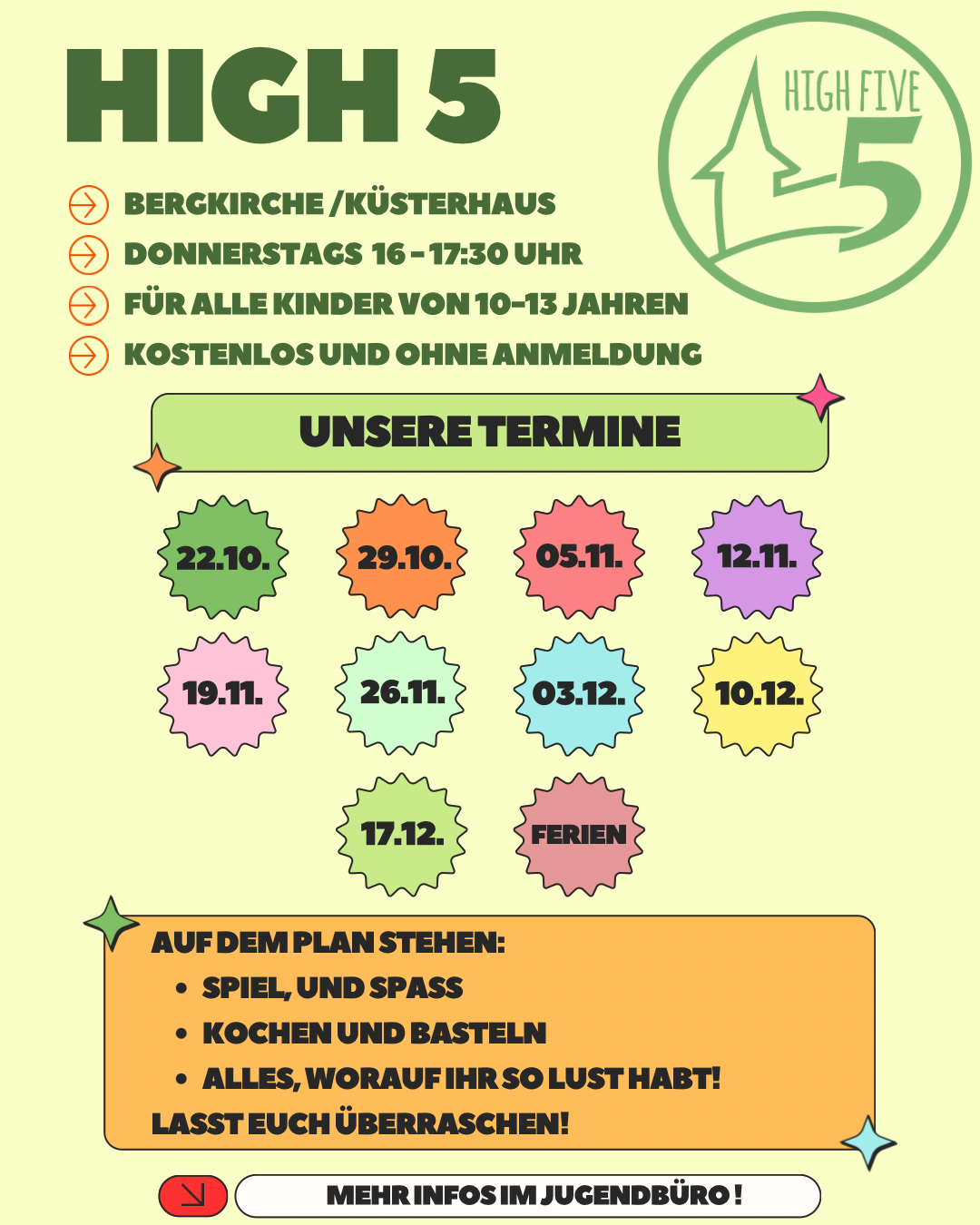 Teenie Gruppe High 5! 🥳
