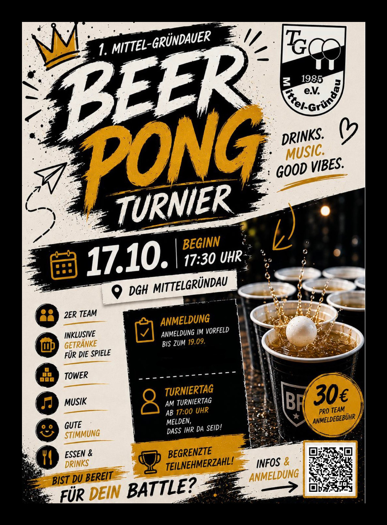 1. Mittel-Gründauer Beer Pong Turnier