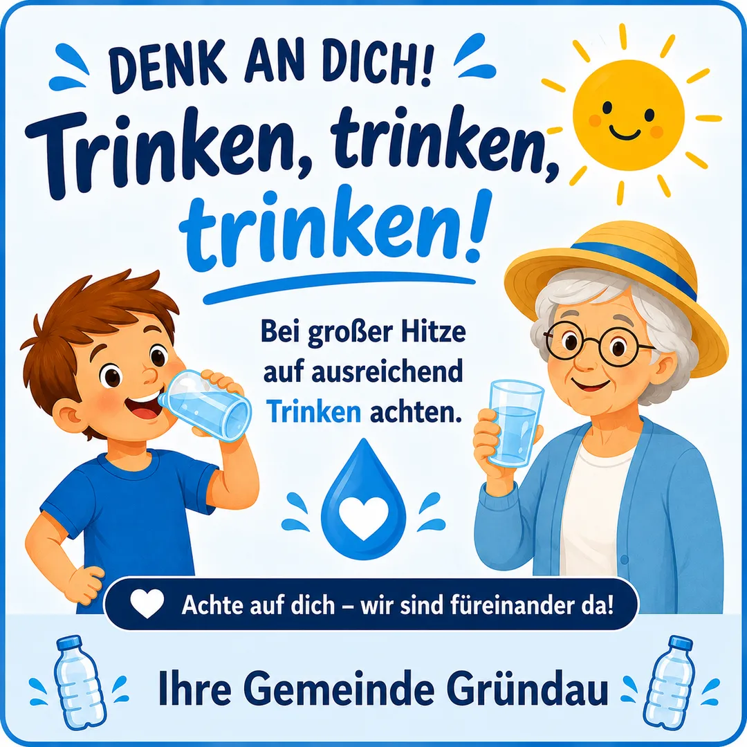 ☀️🌡️ Hitze in Gründau – bitte achten Sie auf sich!