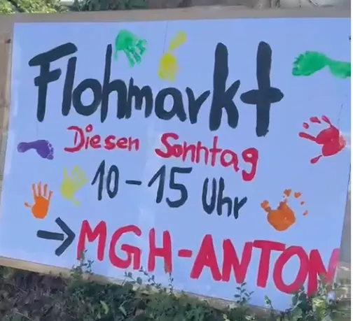 Morgen, So, 21.06: Flohmarkt rund ums MGH ANTON mit Kaffee und Kuchen!