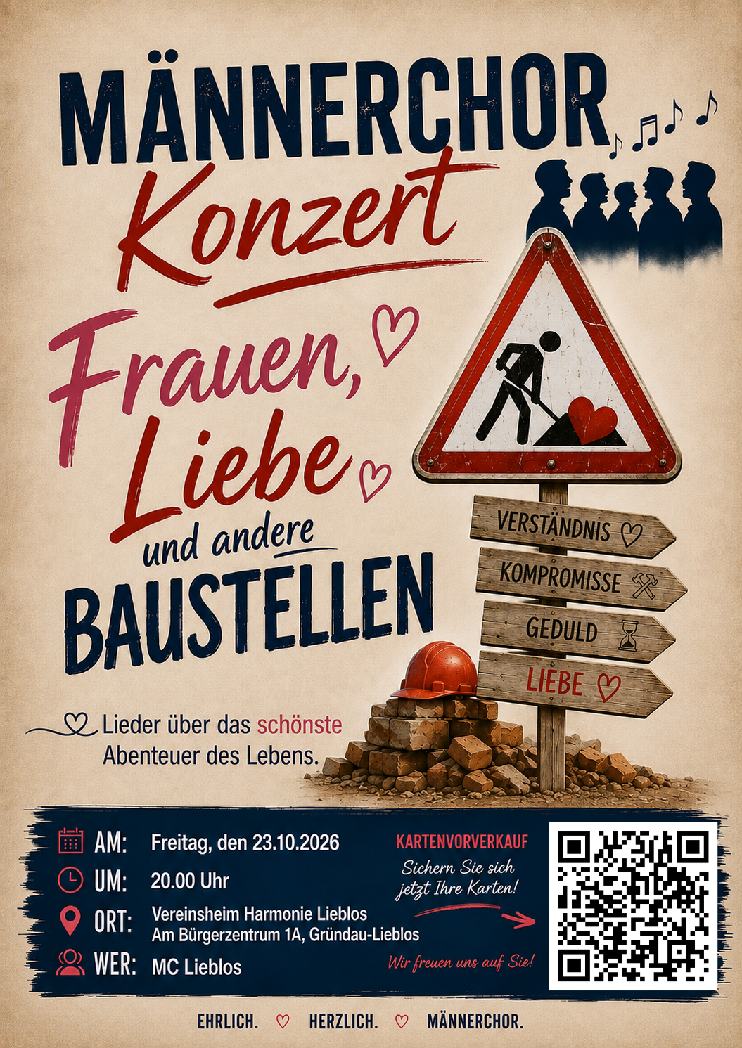 „Frauen, Liebe und andere Baustellen“ - Konzert des Männerchors
