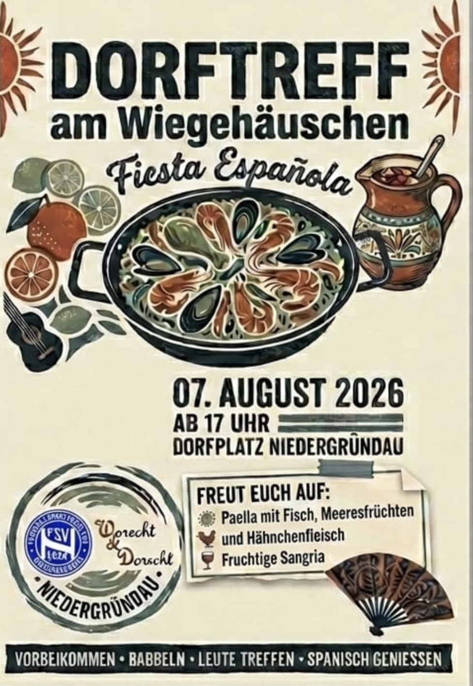 Dorftreff am Wiegehäuschen – Fiesta Española in Niedergründau!