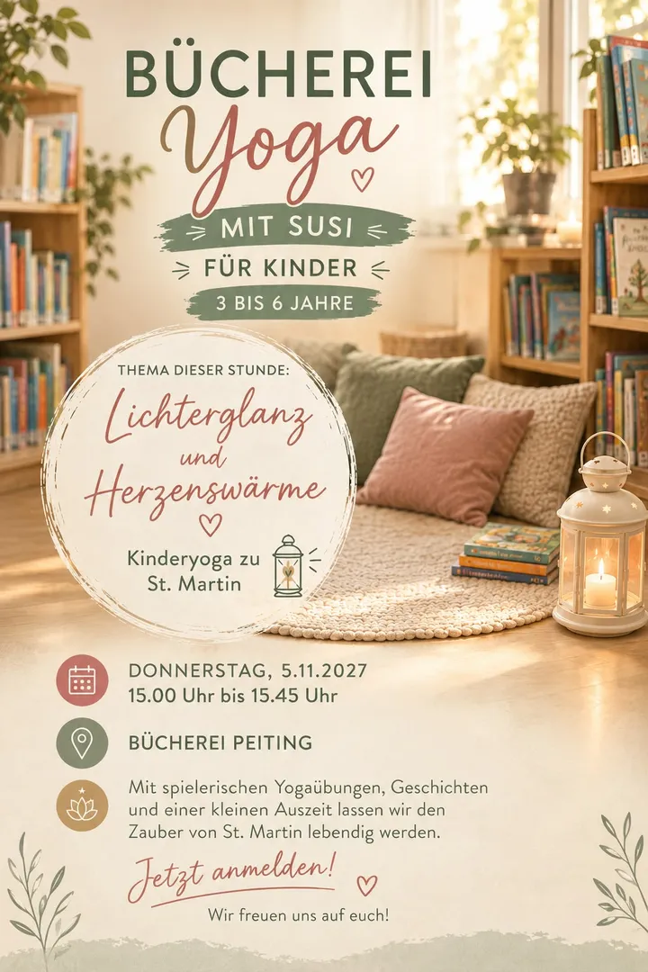 Bücherei & Yoga am 5.11. um 15 Uhr 