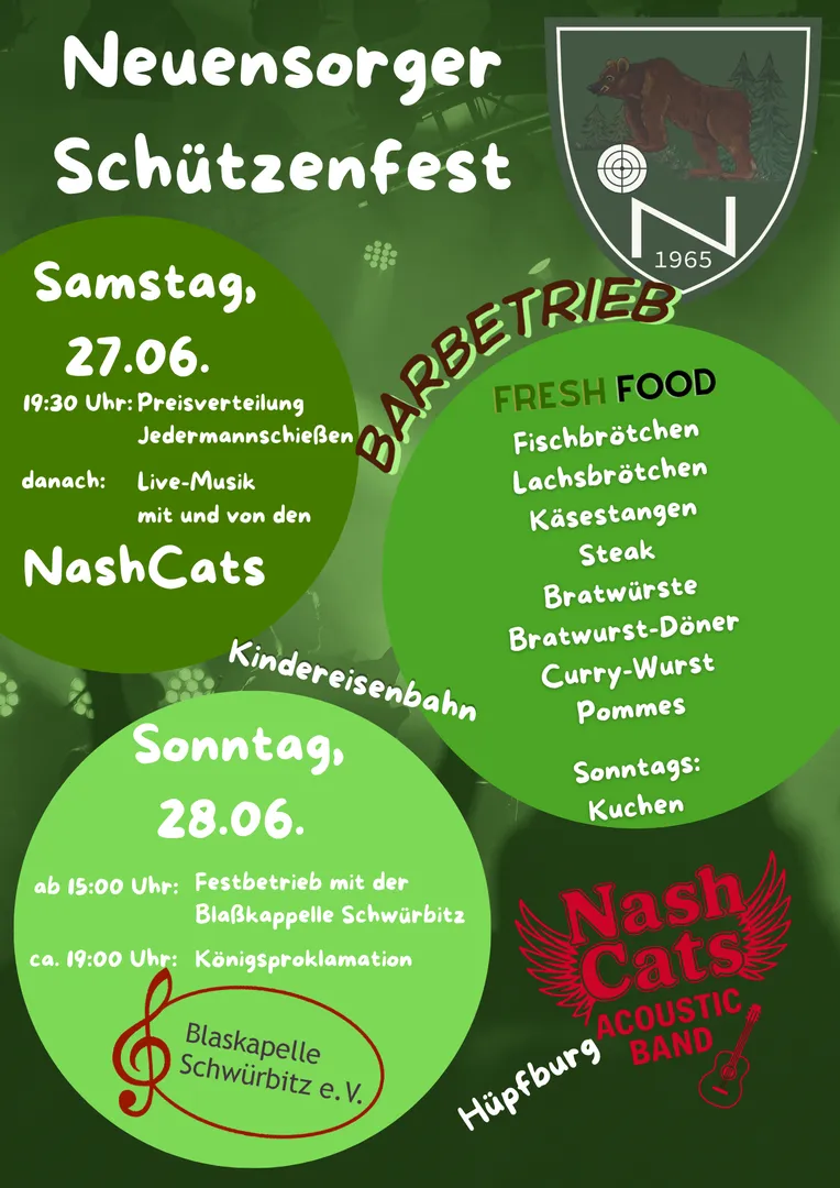 !HEUTE! Schützenfest bei der SG Neuensorg