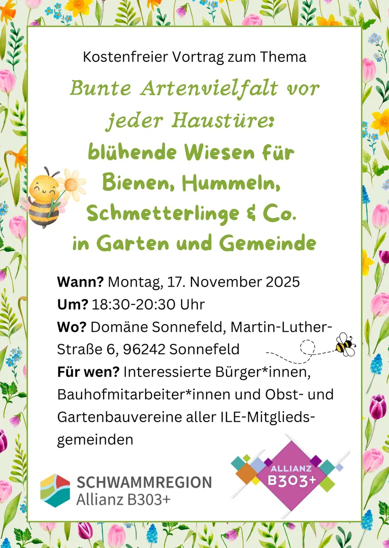 📢 Nächste Woche: Kostenfreier Vortrag zur Artenvielfalt! 🐝🦋