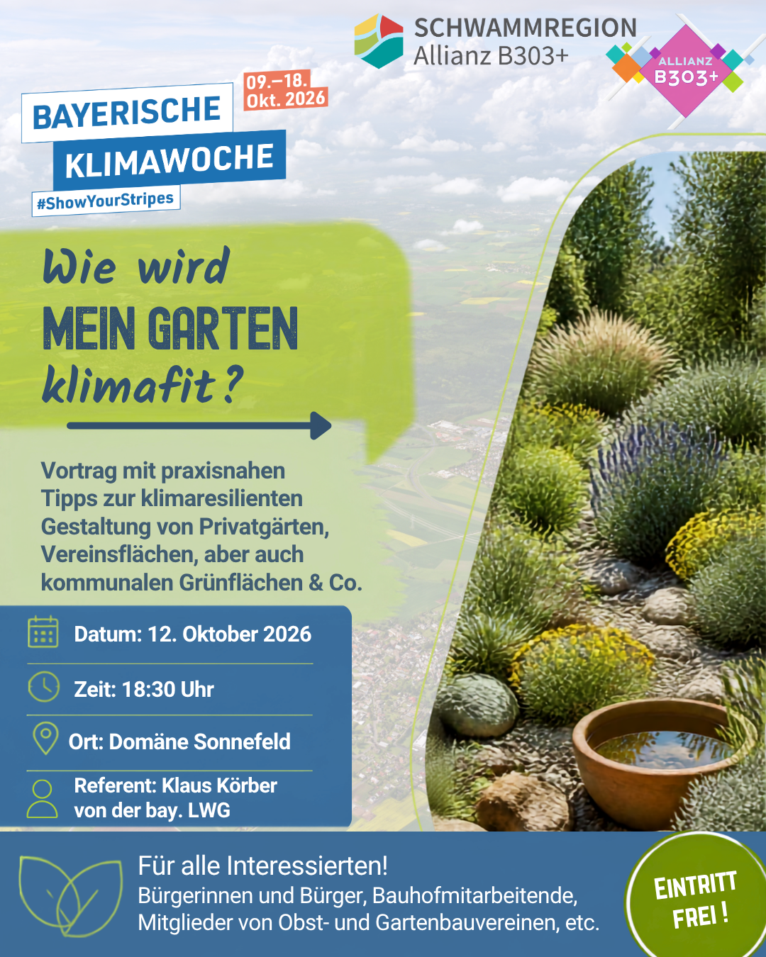 🌱 Wie wird euer Garten klimafit? – kostenloser Vortrag in der Domäne Sonnefeld