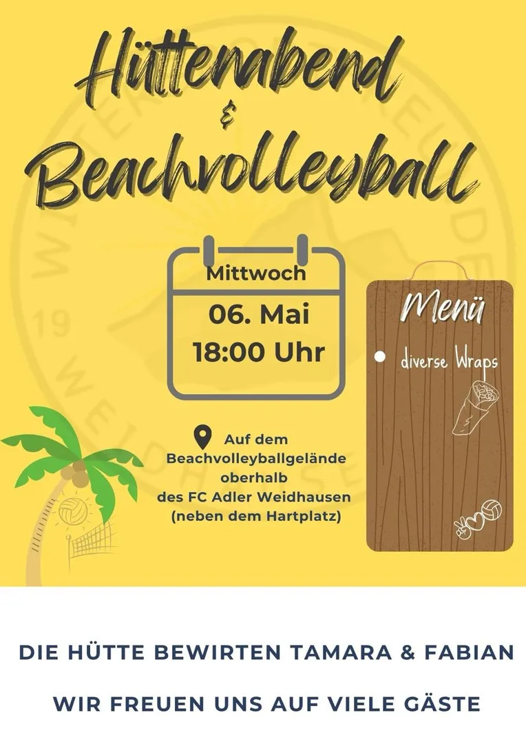 Beachvolleyball & Hüttenabend