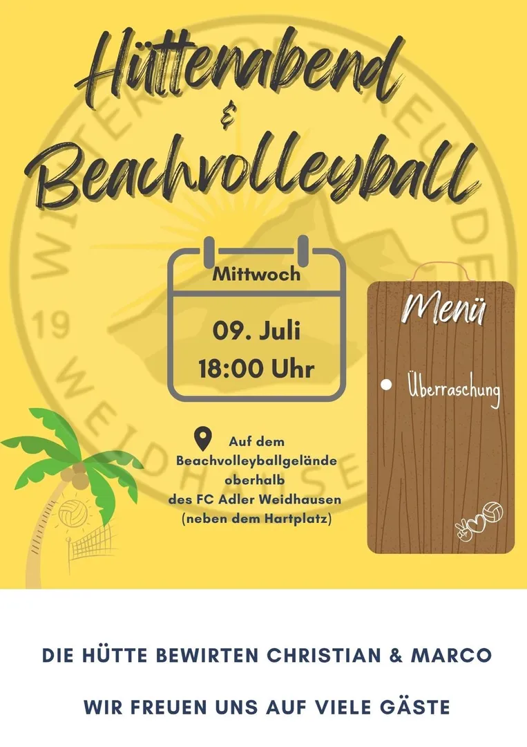Hüttenabend & Beachvolleyball 