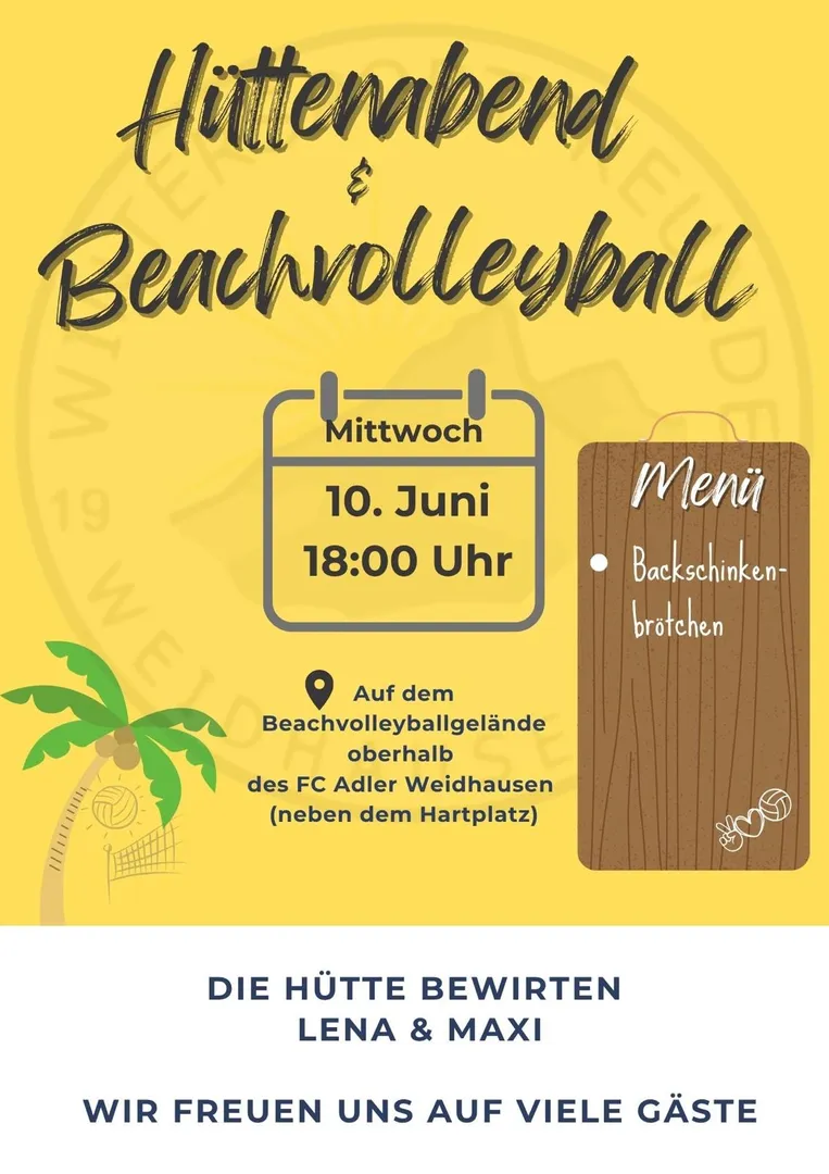 Hüttenabend & Beachvolleyball 