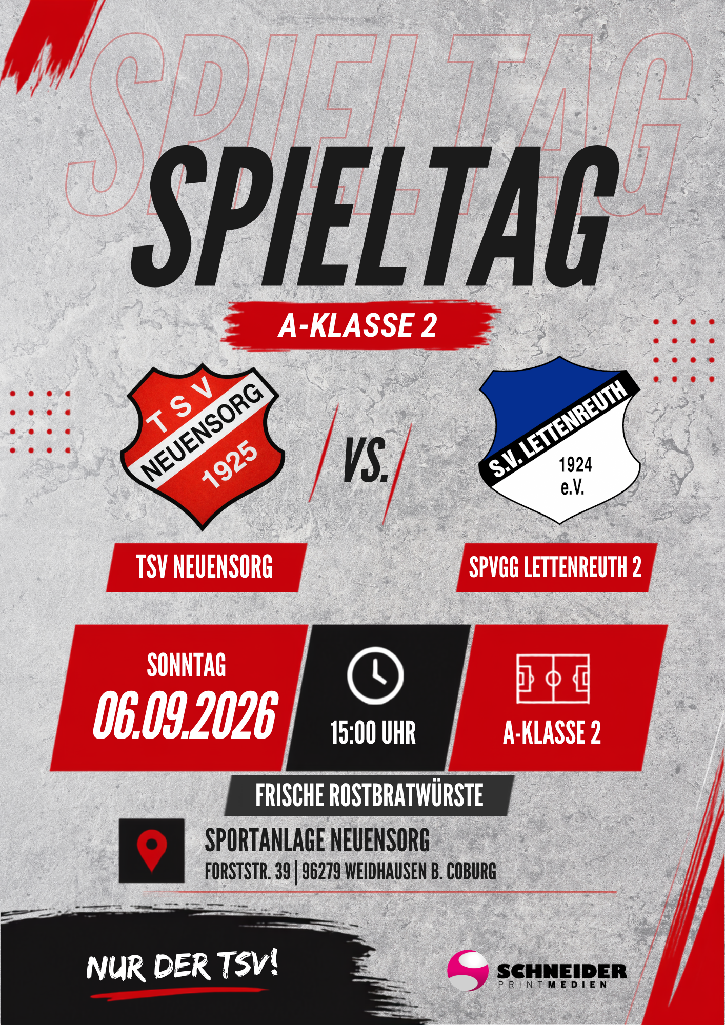 ⚽ HEIMSPIELTAG TSV Neuensorg – SPIELTAG 8 🔴⚪
