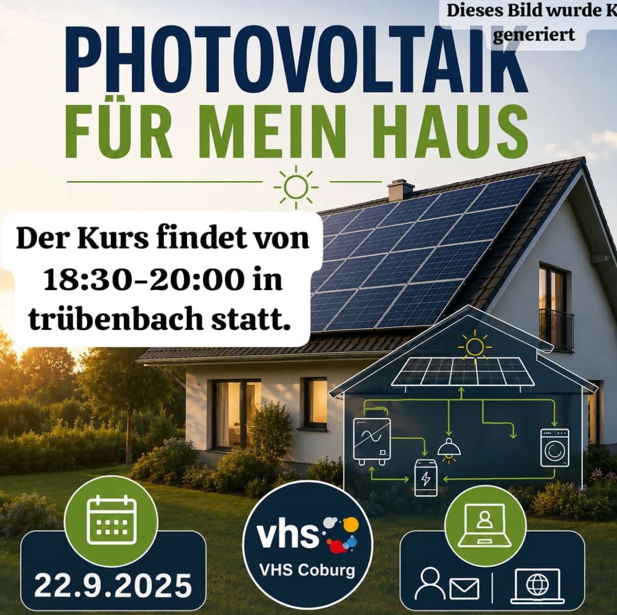 VHS Kurs: Photovoltaik für mein Haus- Die passende Auslegung 
