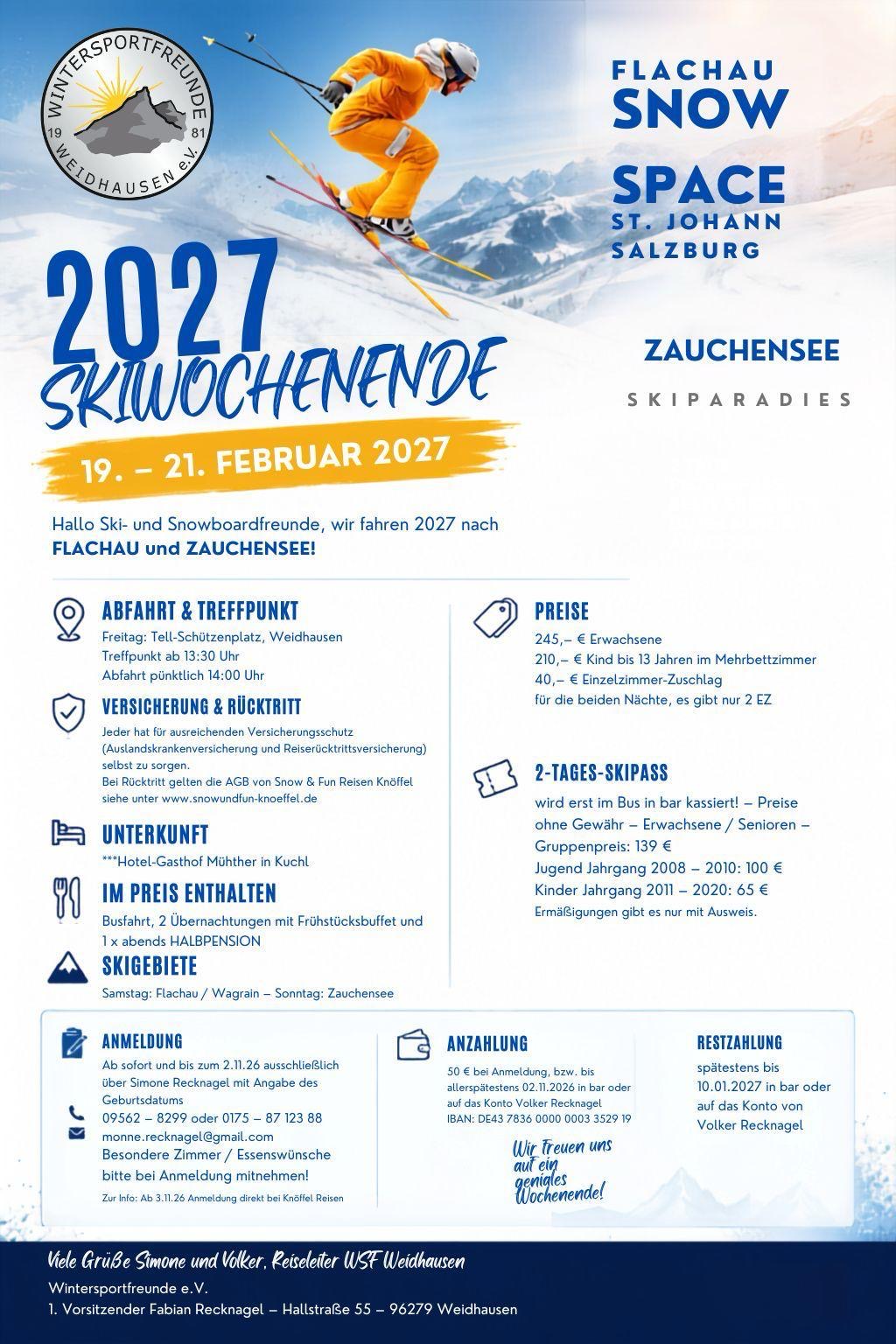 Skifahrt Flachau / Zauchensee 2027