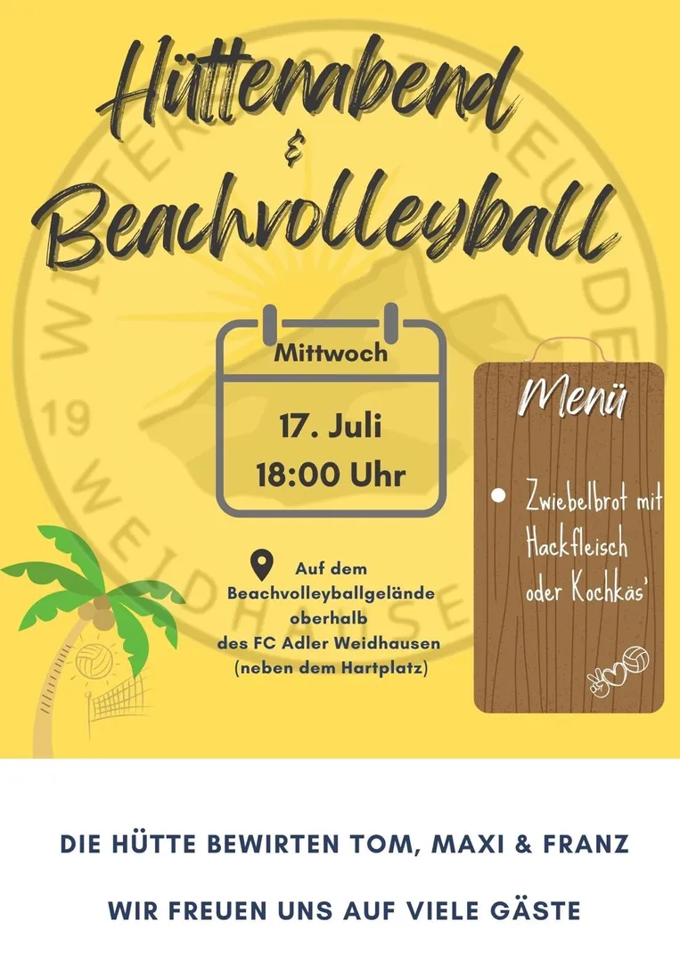 Hüttenabend & Beachvolleyball 