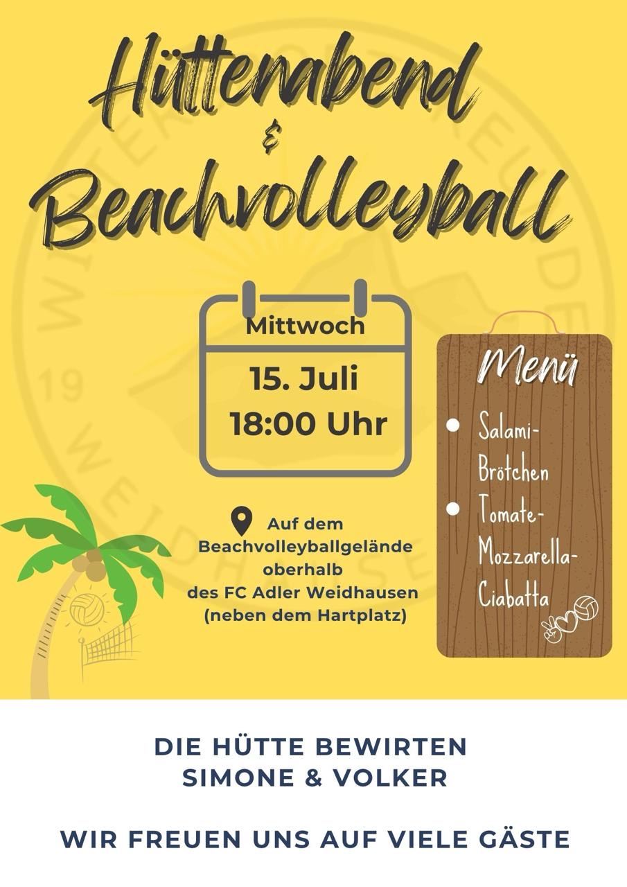 Beachvolleyball & Hüttenabend 
