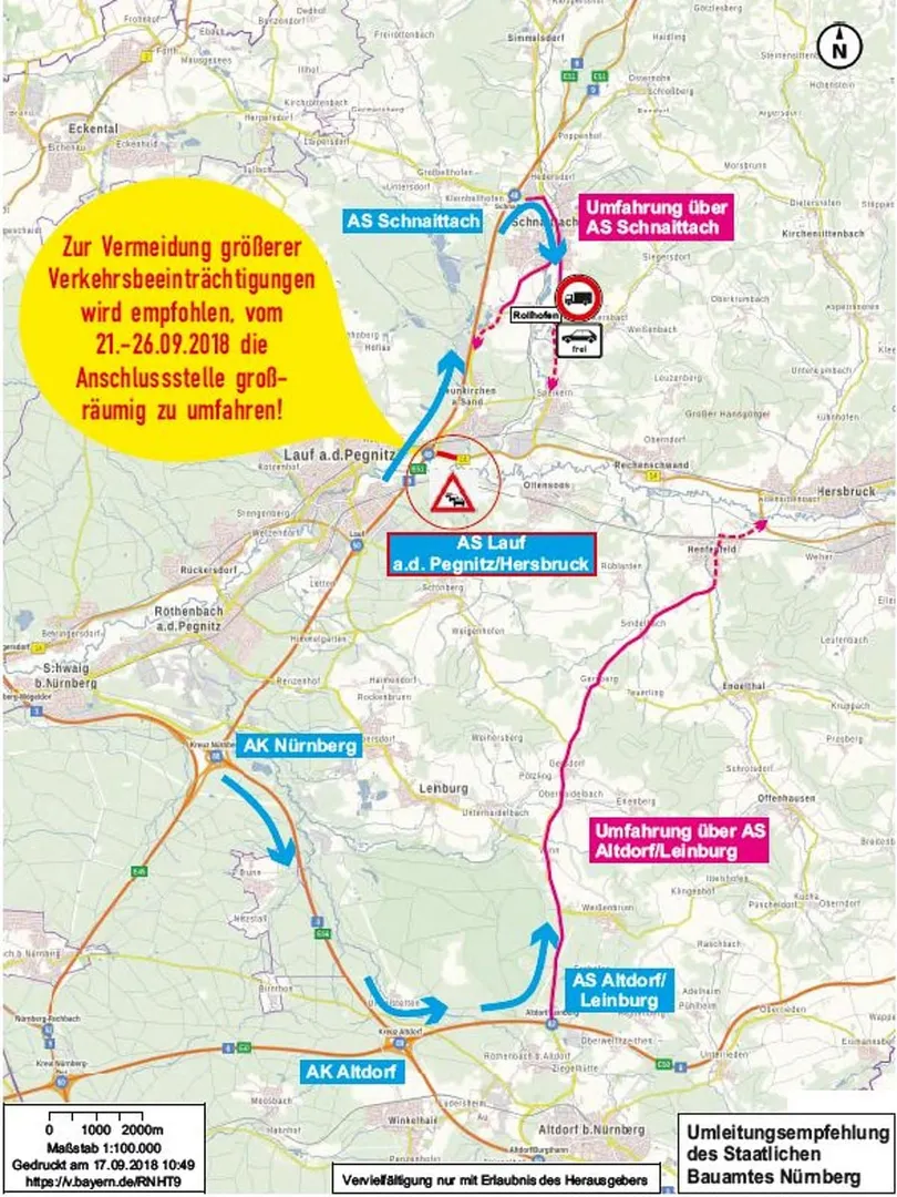 Presse-Info des staatlichen Bauamtes Nürnberg zum Straßenbau B14 neu