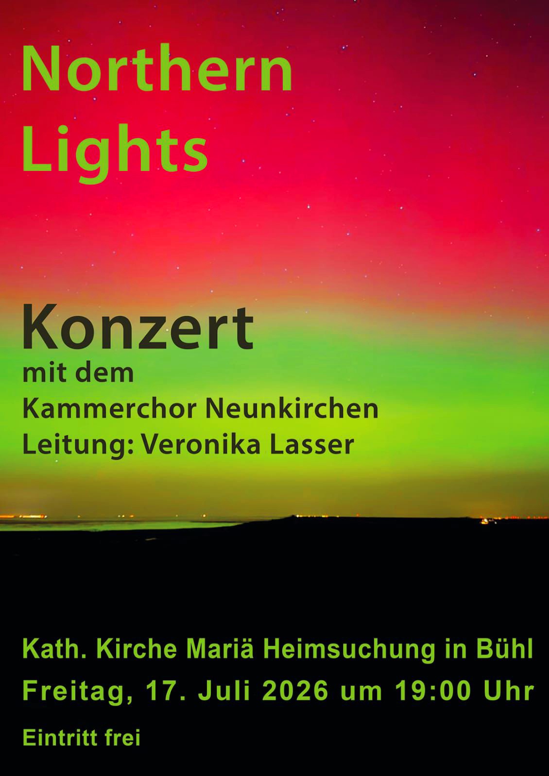 Konzert mit dem Kammerchor in Bühl; katholische Kirche Mariä Heimsuchung 