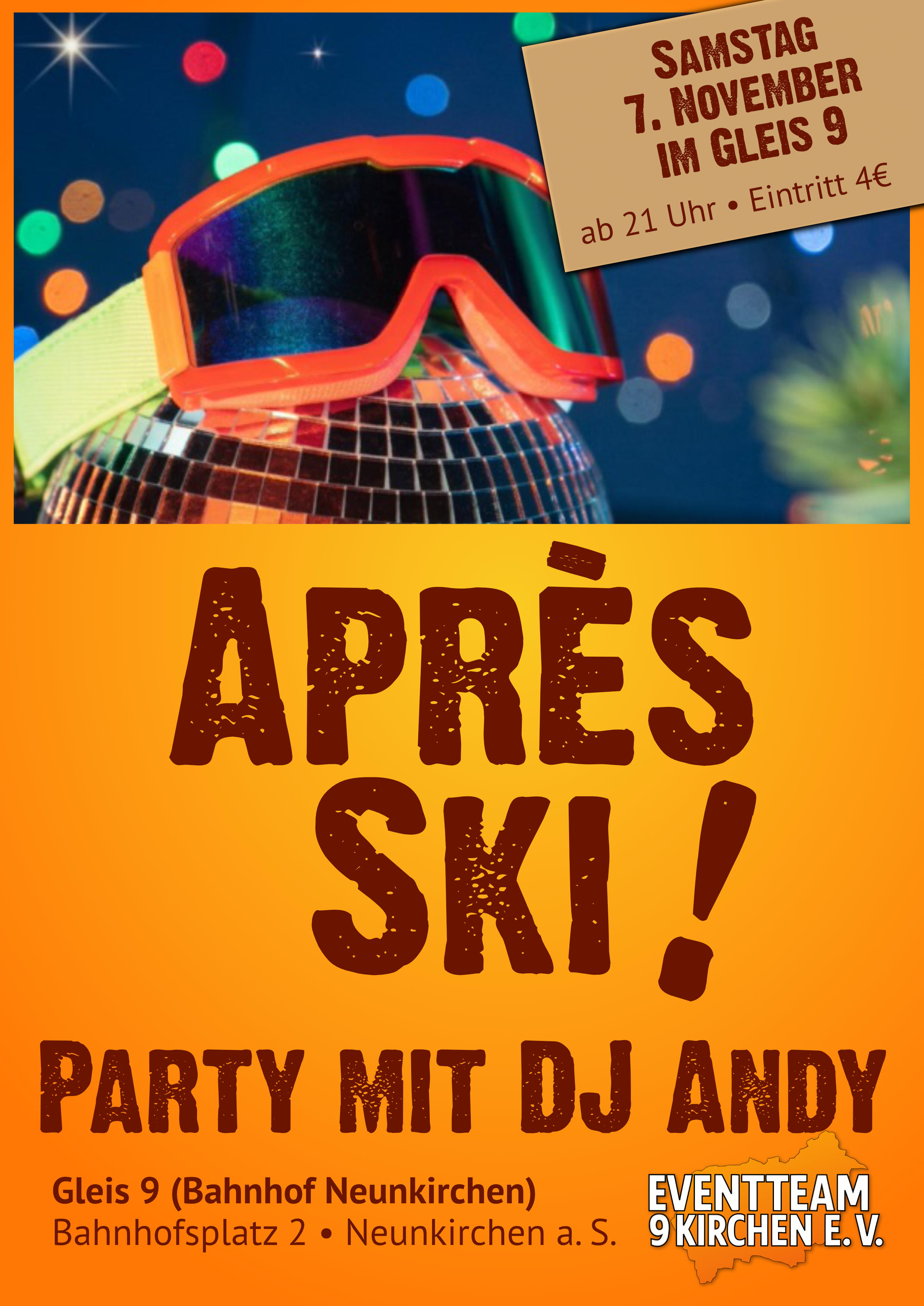 APRÈS-SKI-PARTY IM GLEIS 9