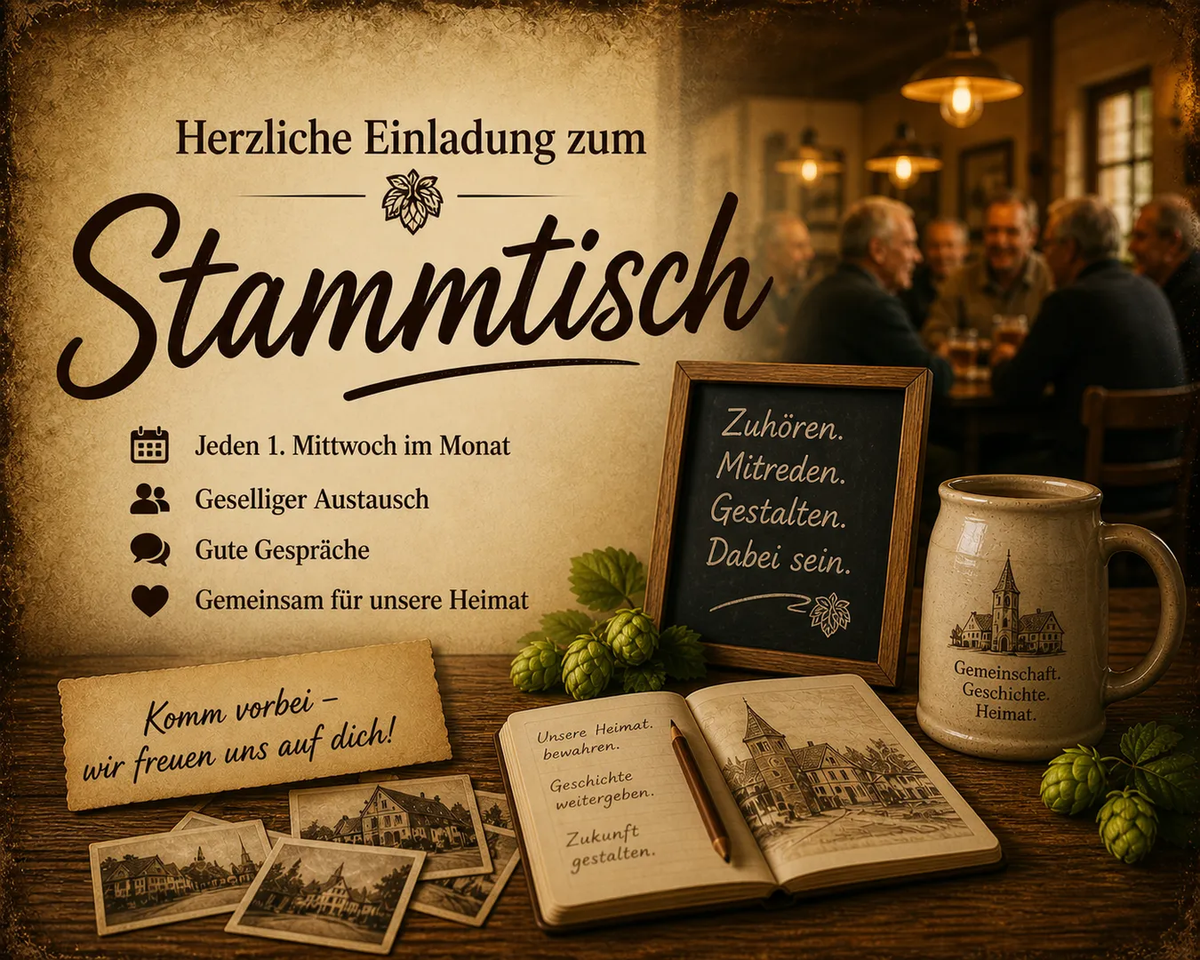 Stammtisch des Heimat- und Geschichtsvereins (auch für Nichtmitglieder)