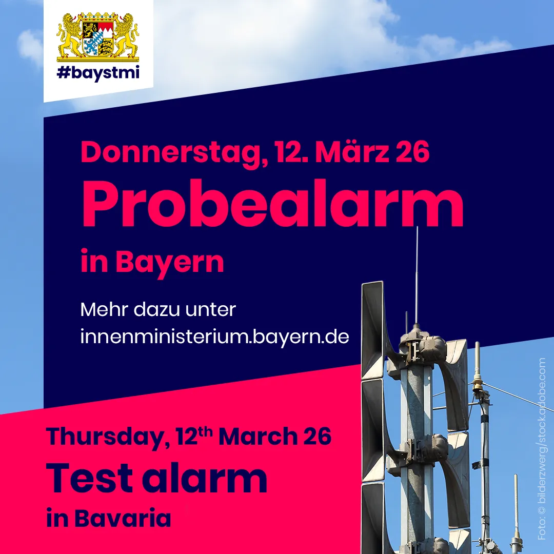Landesweiter Probealarm heute am 12.03.2026 um 11:00 Uhr