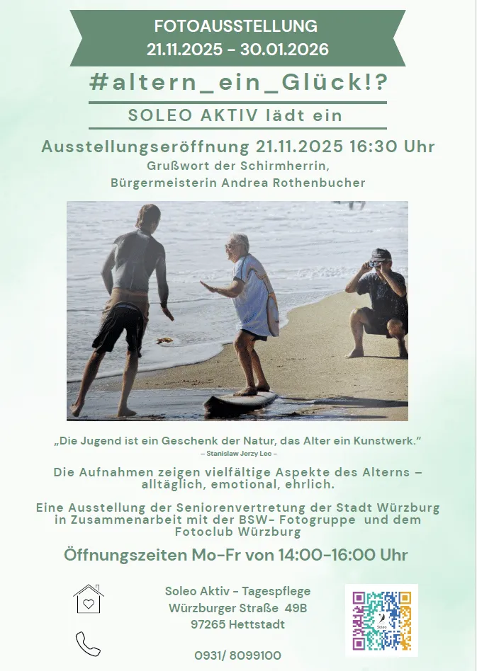 Fotoausstellung #altern_ein_Glück!?