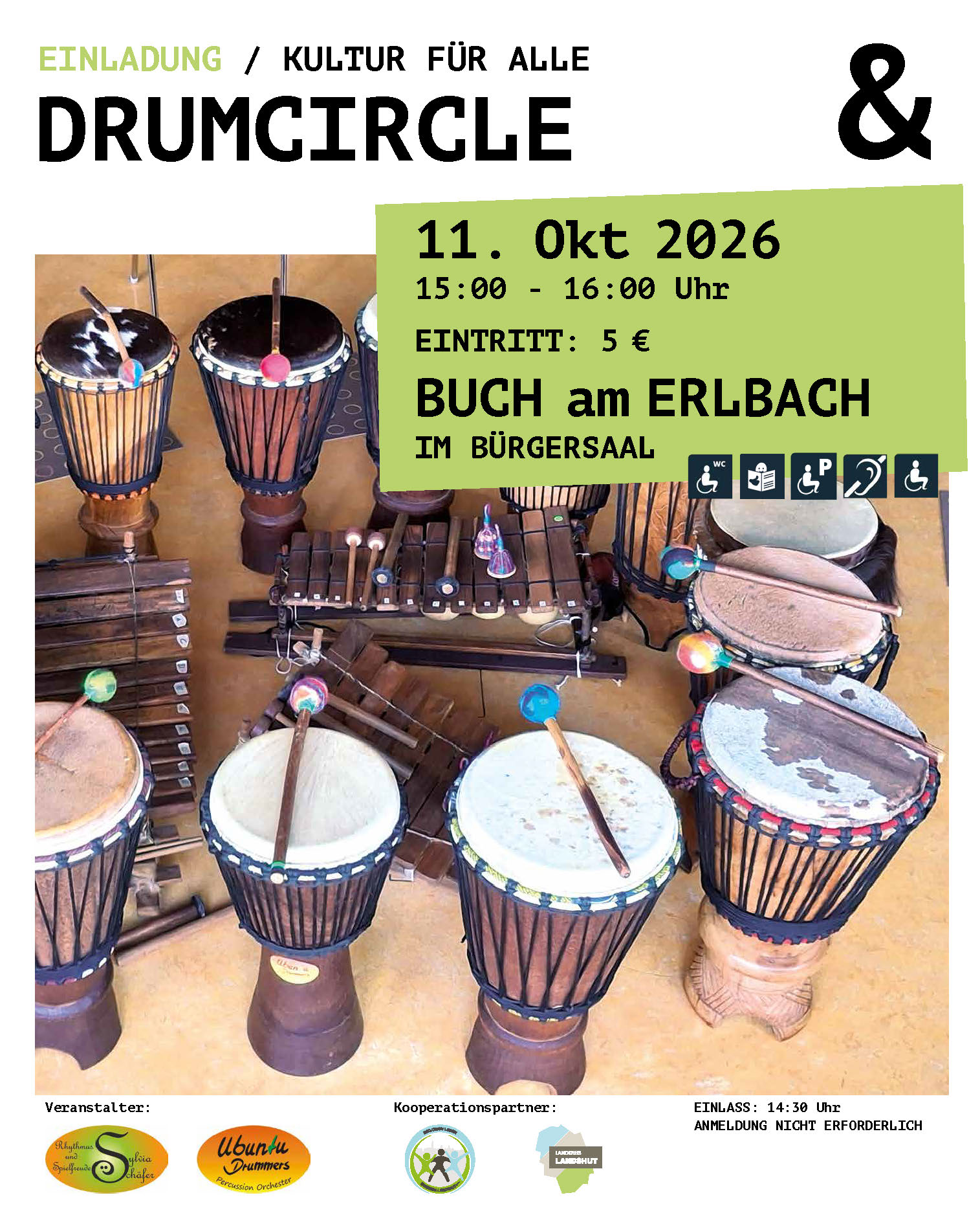 Kultur für alle - Drumcircle in Buch am Erlbach