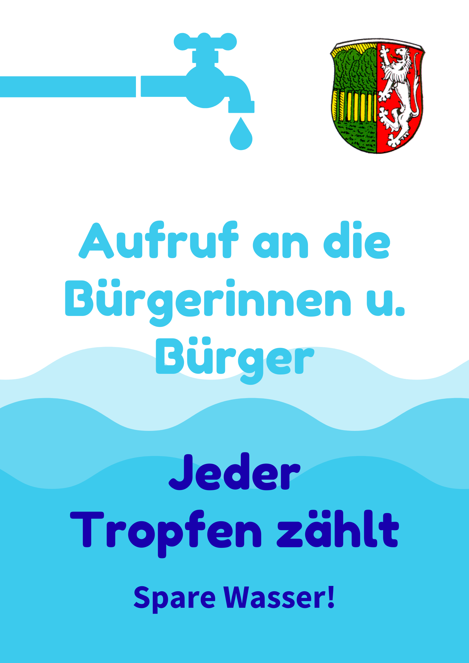 Gemeinde Flörsbachtal - Aufruf zum Wassersparen - 