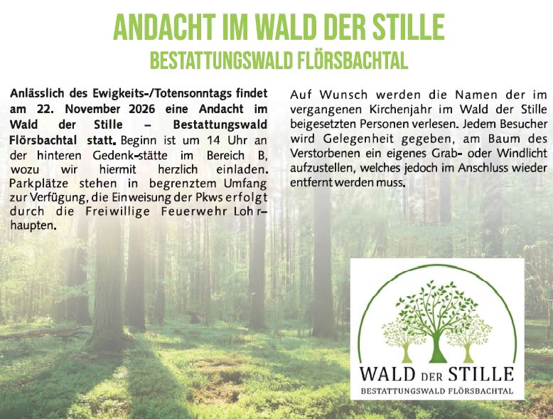 Andacht Wald der Stille - 2026