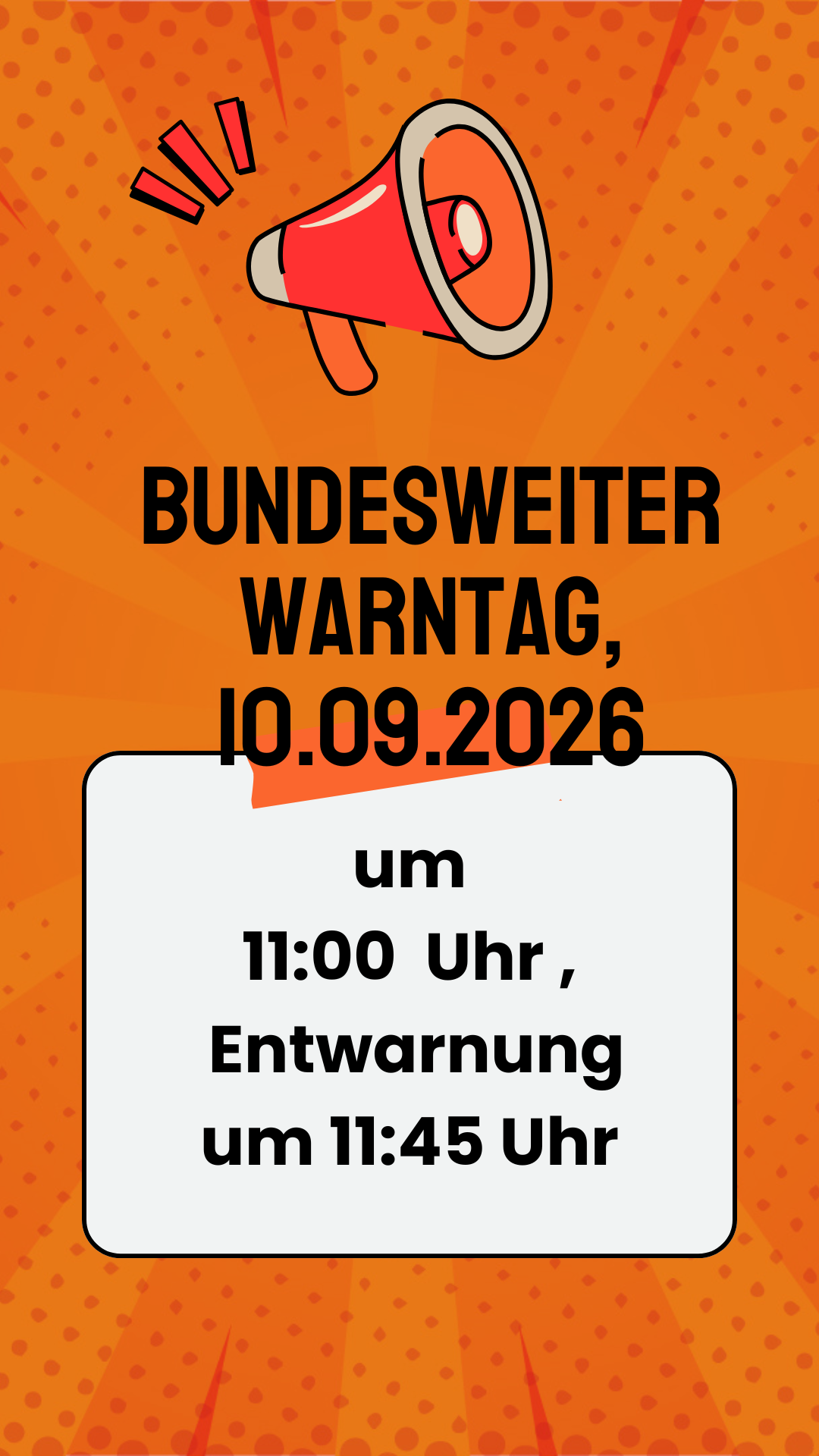 Warnung der Bevölkerung -bundesweiter Warntag 2026