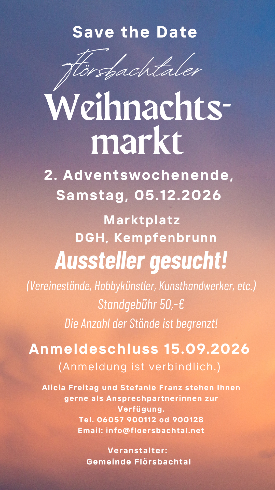 Weihnachtsmarkt Kempfenbrunn - Aussteller gesucht