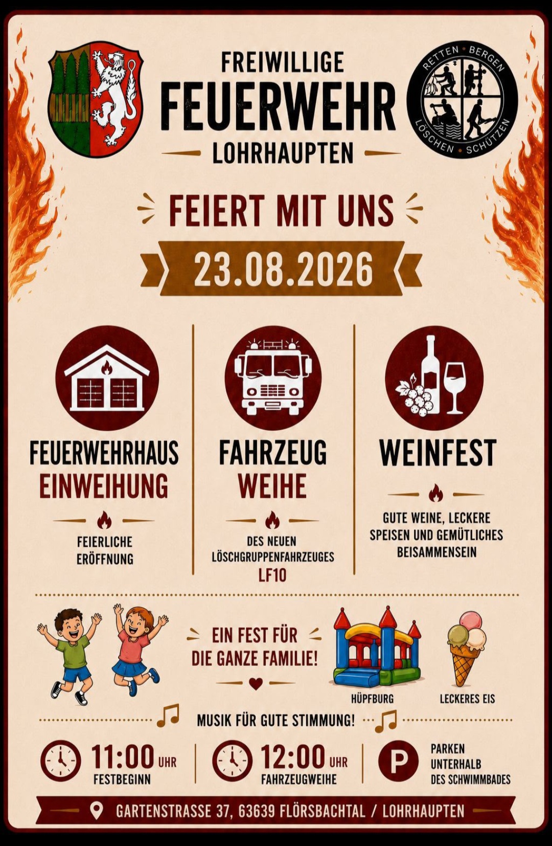Straßensperrung aufgrund des FFW- Festes am Sonntag, 23.08.2026