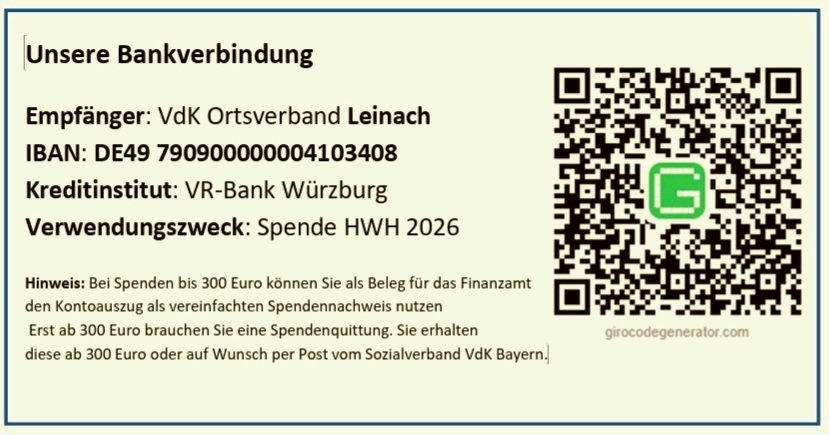 VdK-Sammlung „Helft Wunden heilen“ vom 16.10. bis 15.11.2026