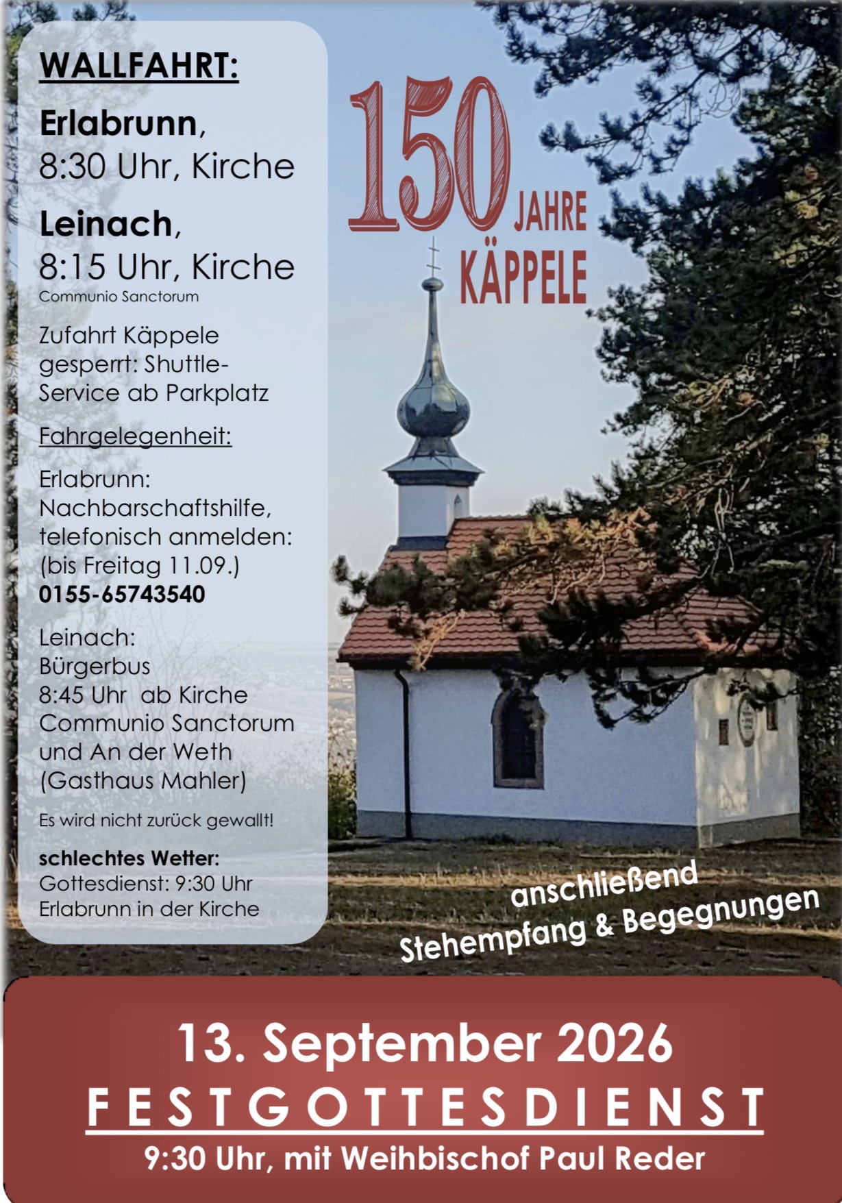 150 Jahre Erlabrunner Käppele