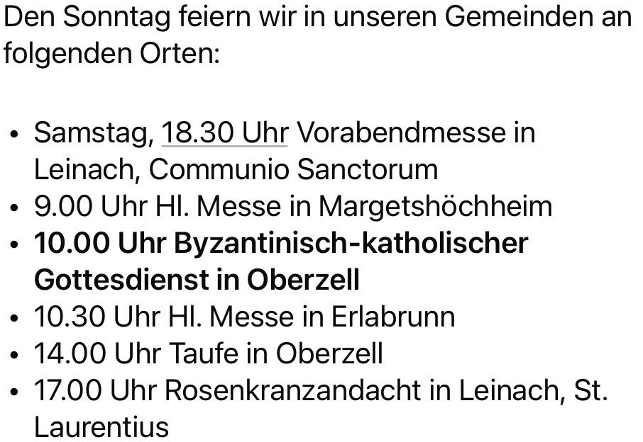 Unsere Gottesdienste am Wochenende 17. und 18. Oktober