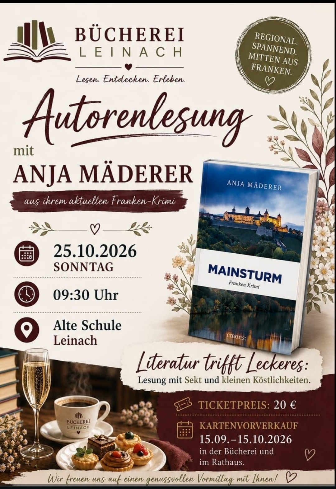 Autorenlesung mit Anja Mäderer 
