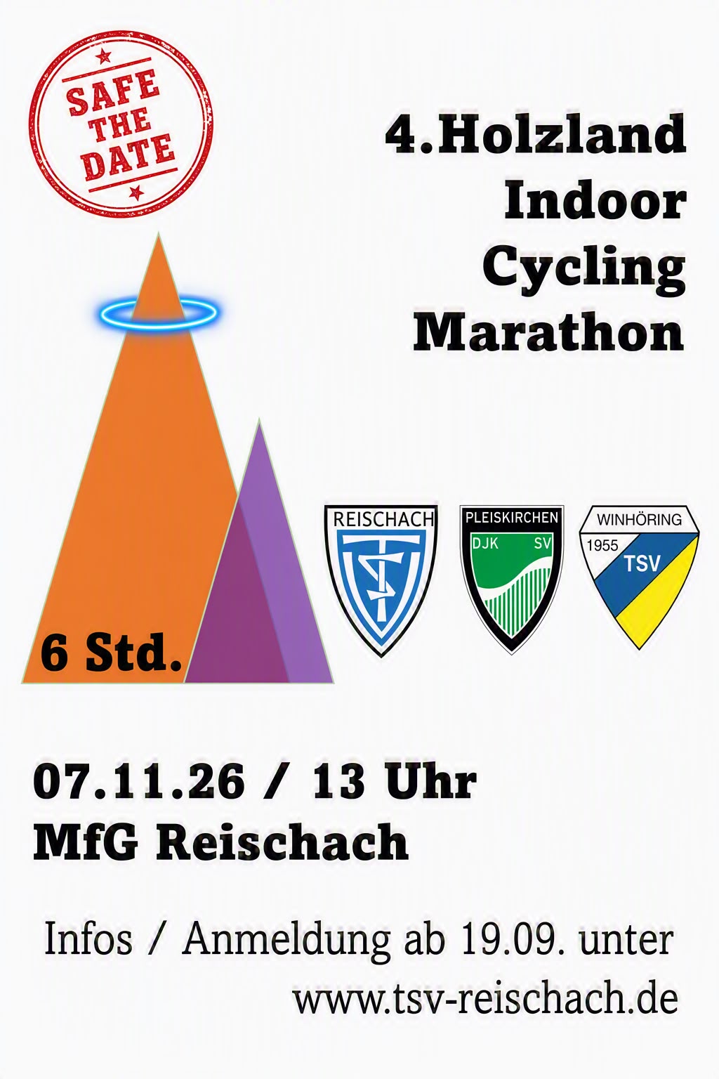 Save the date - 4. Holzland Indoor Cycling Marathon
