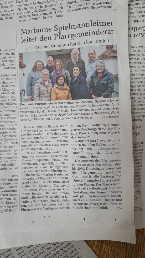 Pfarrgemeinderat konstituiert